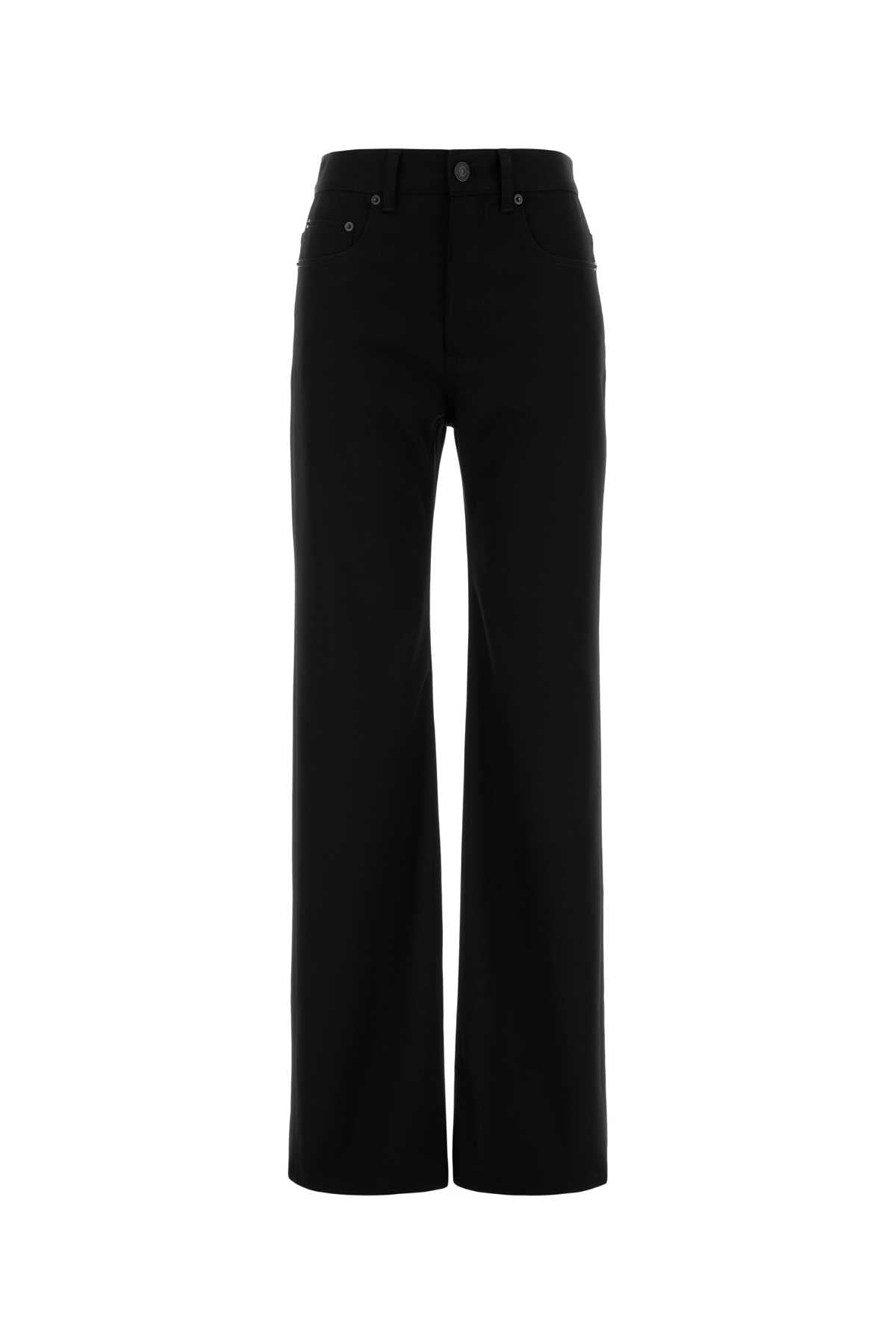 Balenciaga Women Black Stretch Wool Pant