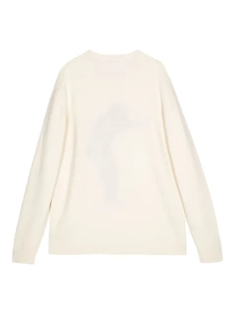 Leathersmith of London boxer-embroidered jumper