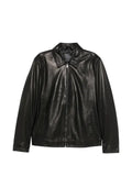 SERGIO MORETTI FIRENZE whipstitch-trim leather jacket