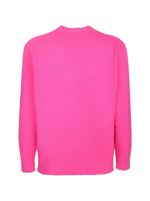 AMARANTO  crew-neck ribbed-trim sweater