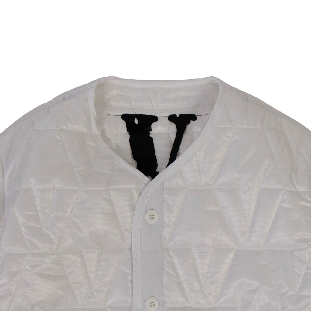 White V Logo Quilted Jacket