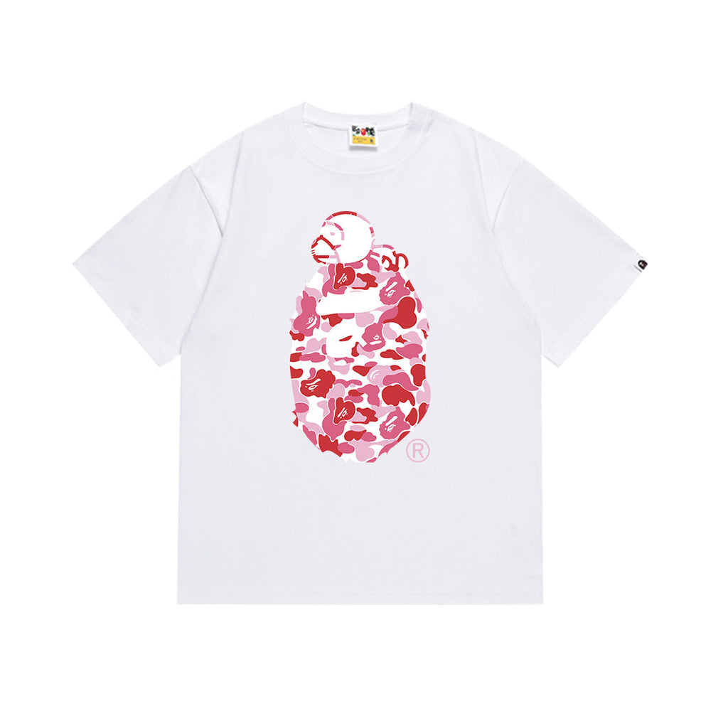BAPE Camo Ape Head Graphic Print Short Sleeve Tee Streetwear Unisex