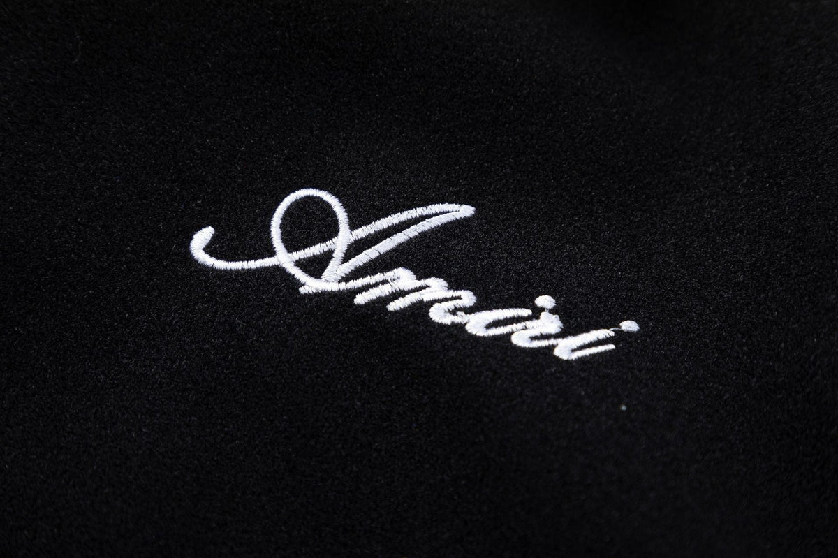 Amiri Bone Towel Embroidered Collared Varsity Jacket Unisex