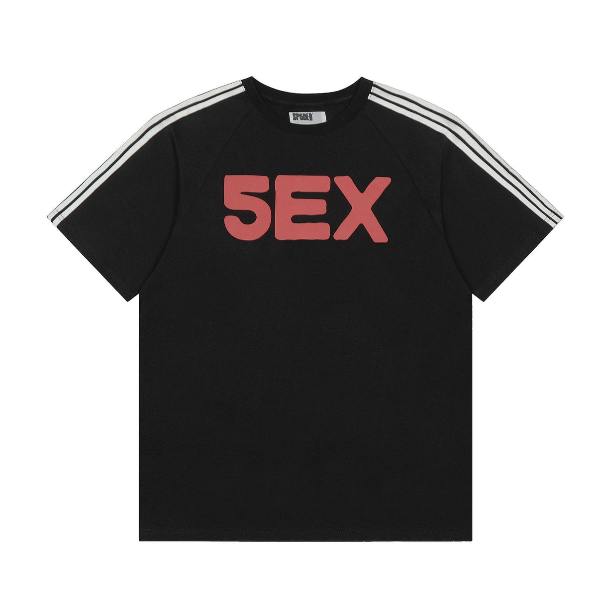Sp5der Striped Raglan Graphic T-Shirt