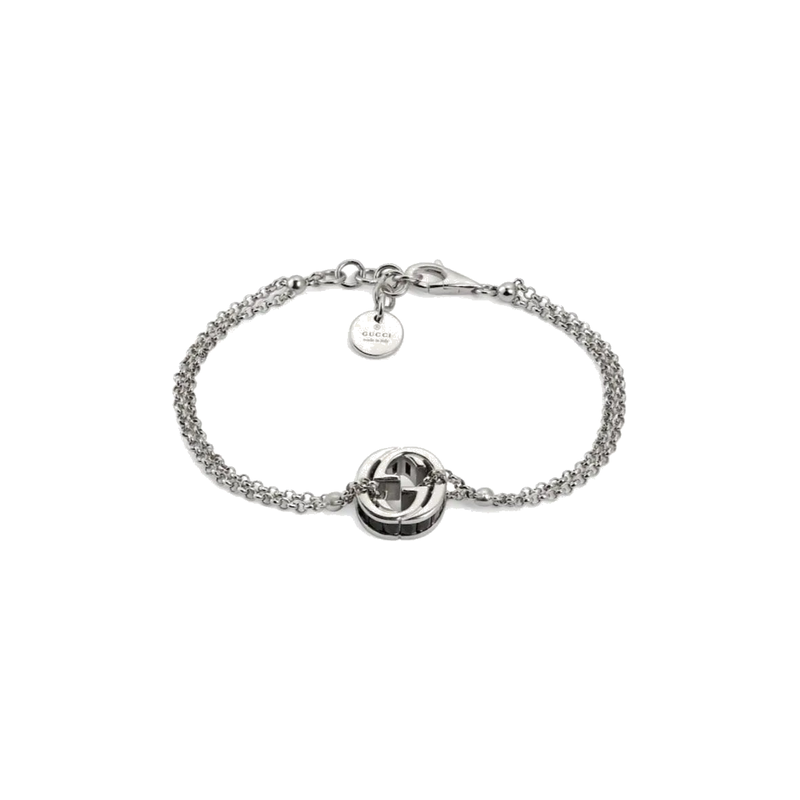 Gucci Black Princess-Cut Crystal Bracelet