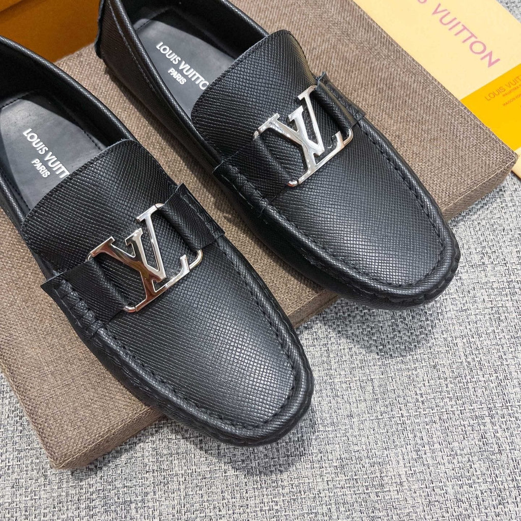 Louis Vuitton Black Metal-Hardware Loafers - Moccasin-Inspired Toe Seam