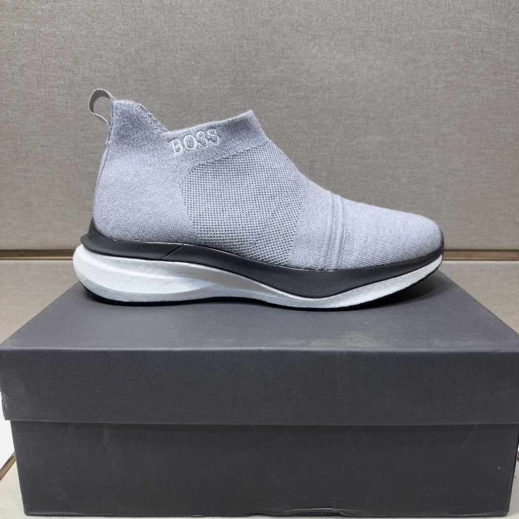 BOSS Textured Slip-On Sneakers