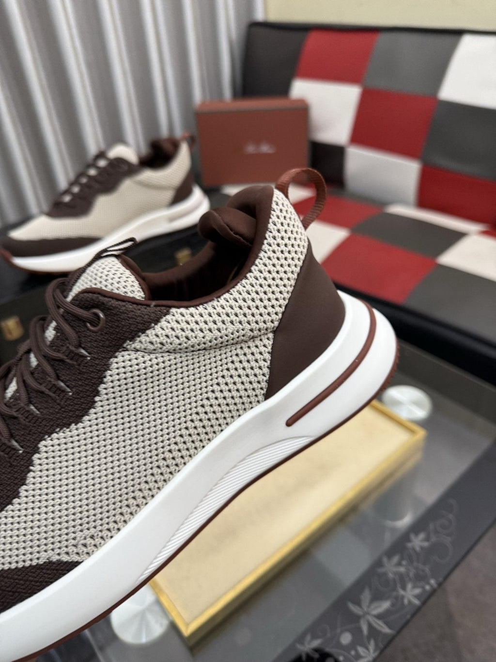 Two-Tone Low-Top Sneakers