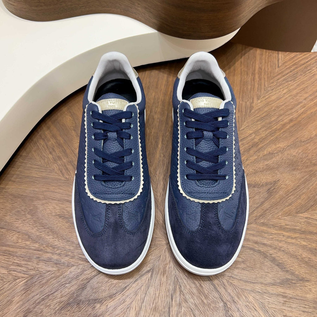 Louis Vuitton Embossed Low-Top Sneakers - Contrast Stitching