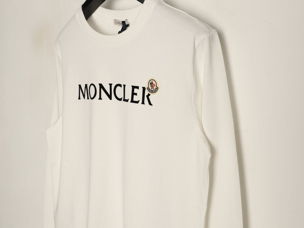 Moncler Lettering Long-Sleeve T-Shirt - Cream